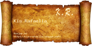 Kis Rafaella névjegykártya